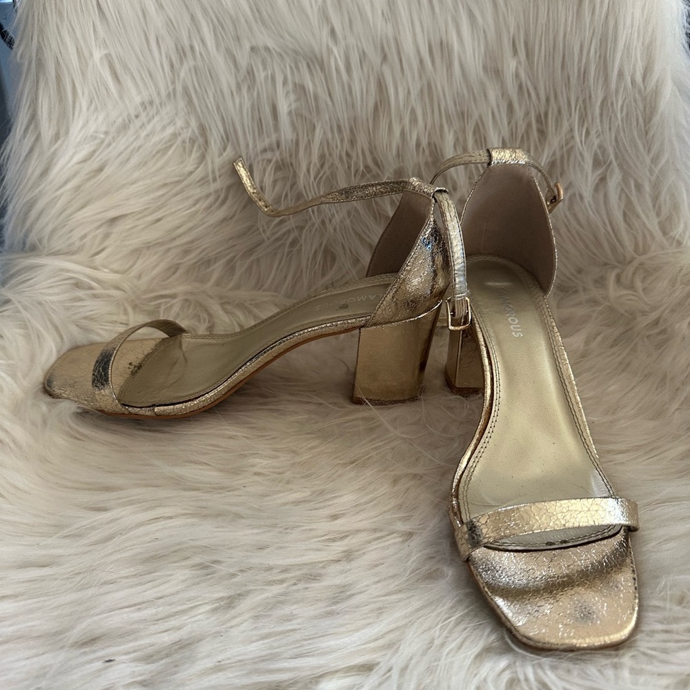 Gold Strappy Heels
